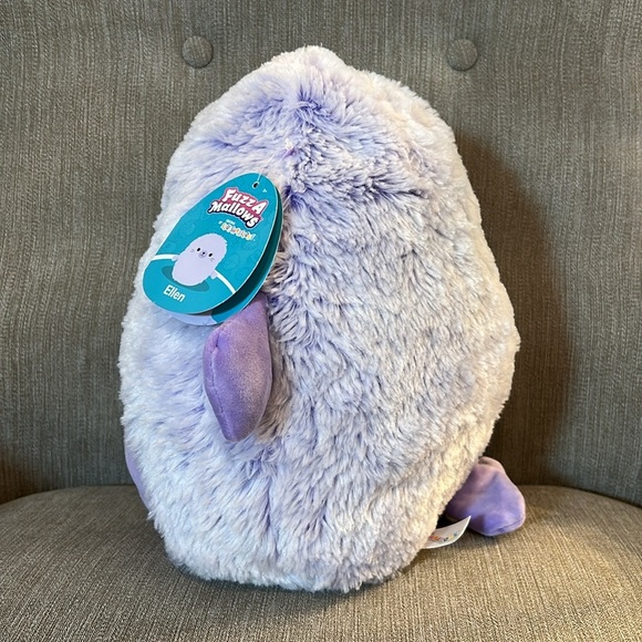Squishmallows Fuzz-A-Mallows Ellen the Seal NWT beautiful Periwinkle Purple 12” - Picture 4 of 10